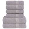  6 Piece Towel Set Grey 360 gsm 100% Cotton Colour grey Quantity in Package 1 