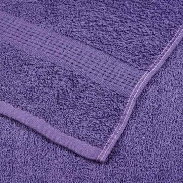 6 Piece Purple Towel Set - 100% Cotton, 360 GSM | Hipomarket