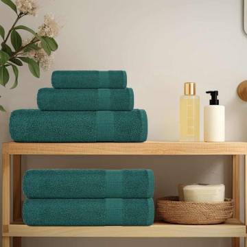 6 Piece Towel Set - Apple Green 100% Cotton | HipoMarket UK