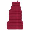  12 Piece Towel Set Bordeaux 360 gsm 100% Cotton Colour bordeaux Quantity in Package 1 