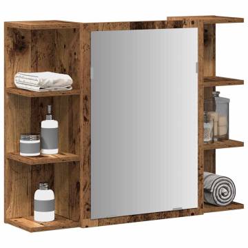 Old Wood Bathroom Mirror Cabinet 80x20.5x64 cm | HipoMarket