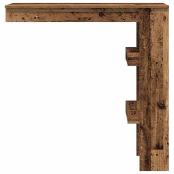 Stylish Wall Bar Table - Old Wood Finish | Hipomarket UK