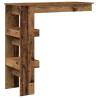 Stylish Wall Bar Table - Old Wood Finish | Hipomarket UK