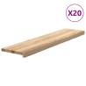 Stair Treads 20 pcs Untreated Solid Oak 110x30x2 cm | HipoMarket