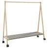  Clothes Rack with Shelves and Wheels 106x34x106.5 cm Bamboo Quantity in Package 1 Model with wheels Material fabric Number of 