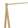 Bamboo Clothes Rack with Shelves & Wheels - 106x34x106.5 cm