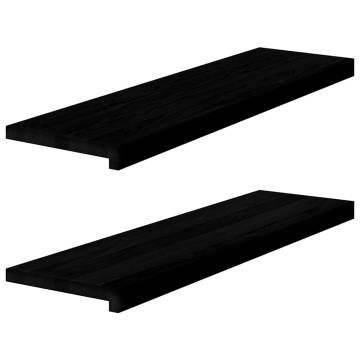 Dark Brown Oak Window Sills - 2 pcs (90x25x2 cm) | HipoMarket