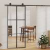 Sliding Door ESG Glass and Aluminium 90x205 cm Black Size 90 x 205 cm Quantity in Package 1 Model 3x2 grids 