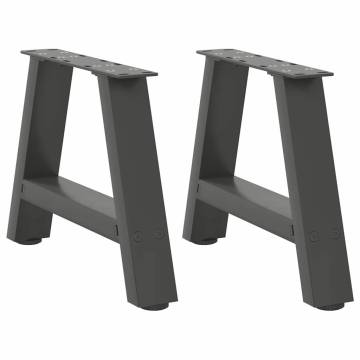 A-Shaped Coffee Table Legs - Anthracite Steel - 2 pcs