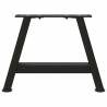 A-Shaped Coffee Table Legs - 2 pcs Black Steel | Hipomarket