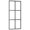 Sliding Door ESG Glass & Aluminium 90x205 cm Black - HipoMarket