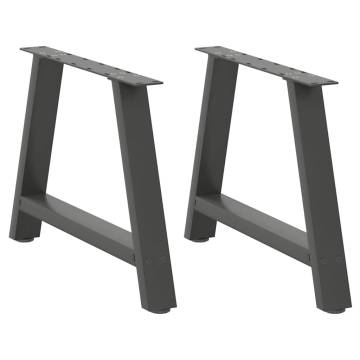 Coffee Table Legs A-Shaped 2 pcs Anthracite Steel 70cm