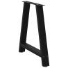 A-Shaped Coffee Table Legs, Black Steel | Hipomarket UK