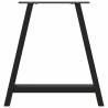 A-Shaped Coffee Table Legs, Black Steel | Hipomarket UK