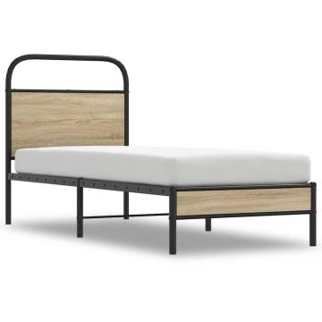 Robust Bed Frame 80x200 cm Smoked Oak – Elegant Design