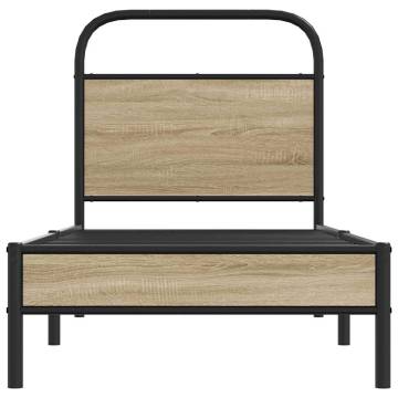 Robust Bed Frame 80x200 cm Smoked Oak – Elegant Design