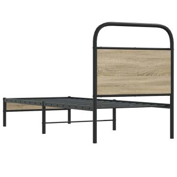 Robust Bed Frame 80x200 cm Smoked Oak – Elegant Design