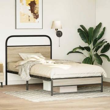 Bed Frame Without Mattress 90x190 cm - Smoked Oak Design