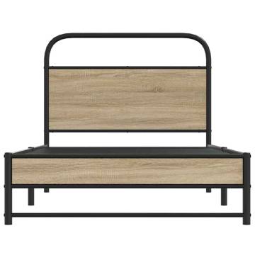 Bed Frame Without Mattress 90x190 cm - Smoked Oak Design