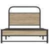 Bed Frame Without Mattress 90x190 cm - Smoked Oak Design