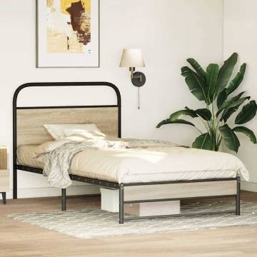 Smoked Oak Bed Frame 107x203 cm | Durable & Stylish