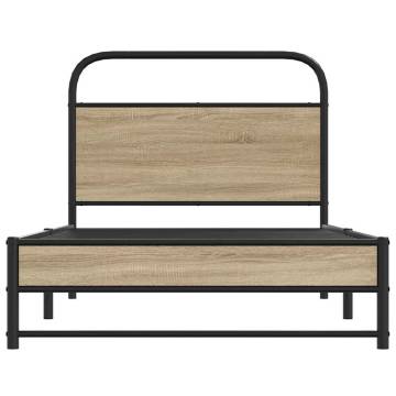 Smoked Oak Bed Frame 107x203 cm | Durable & Stylish