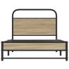 Smoked Oak Bed Frame 107x203 cm | Durable & Stylish