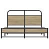 Stylish Bed Frame 120x200 cm Smoked Oak - No Mattress Included