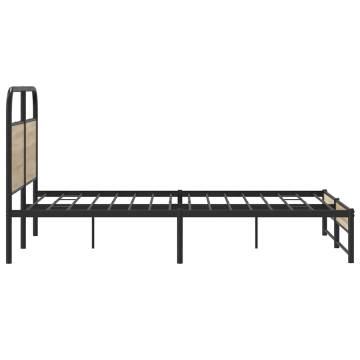 Stylish Bed Frame 120x200 cm Smoked Oak - No Mattress Included