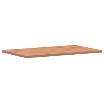 Rectangular Solid Wood Beech Table Top - 100x60 cm