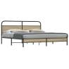  Metal Bed Frame without Mattress Smoked Oak 180x200 cm Super King Colour smoked oak Size 180 x 200 cm Model with headboard & low footboard 