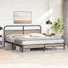 Metal Bed Frame Super King Smoked Oak 180x200 cm - Hipo Market