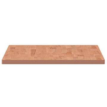 Rectangular Solid Wood Beech Table Top - 100x60 cm