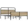 Metal Bed Frame without Mattress - Smoked Oak Super King 180x200