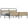  Metal Bed Frame without Mattress Smoked Oak 193x203 cm Colour smoked oak Size 193 x 203 cm Model with headboard & dual low footboard 