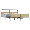  Metal Bed Frame without Mattress Sonoma Oak 180x200 cm Super King Colour sonoma oak Size 180 x 200 cm Model with headboard & high footboard 