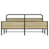 Sonoma Oak Metal Bed Frame 180x200 cm | Super King Size