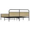 Sonoma Oak Metal Bed Frame 180x200 cm | Super King Size