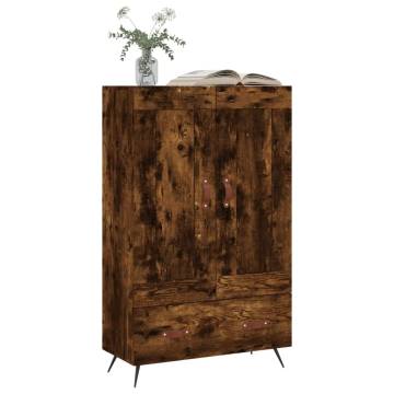 Elegant Highboard in Smoked Oak - 69.5x31x115 cm | Hipo Market