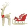 Christmas Decoration Reindeer & Sleigh | 100 LEDs Warm White