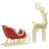 Christmas Decoration Reindeer & Sleigh | 100 LEDs Warm White