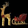 Christmas Decoration Reindeer & Sleigh | 100 LEDs Warm White