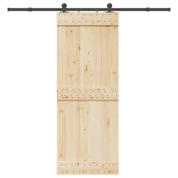 Sliding Door Hardware Kit 213.5 cm Steel Black - Durable Design