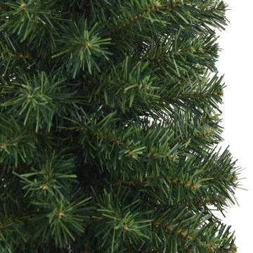 Slim Artificial Christmas Tree 210 cm - Green PVC