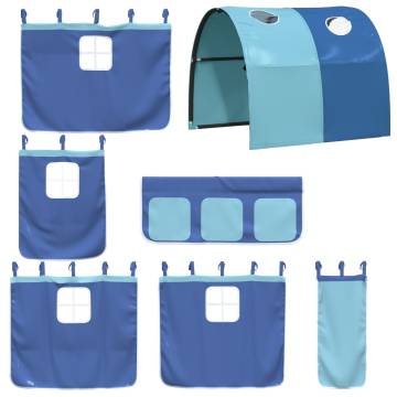 Curtains for Loft Bed with Tunnel - Blue Polyester Fun