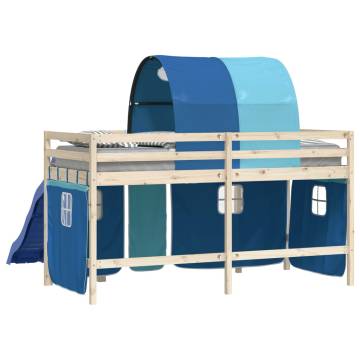 Curtains for Loft Bed with Tunnel - Blue Polyester Fun