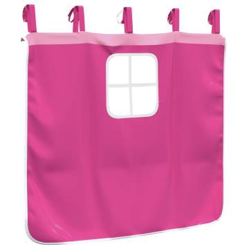 Pink Polyester Curtains for Loft Bed | Fun & Durable