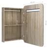 LED Bathroom Mirror Cabinet Oak 60x11x80 cm | Stylish Storage