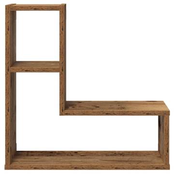 Wall Cube Shelves 2 pcs Old Wood - Stylish Storage Solution