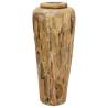 Rustic Solid Teak Wood Decoration Vase - 40x100 cm | HipoMarket